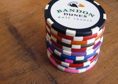 souvenir logo poker chip for Bandon Dunes golf resort